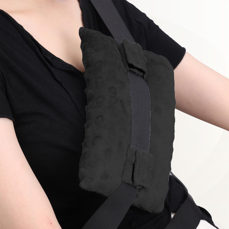 [Australia] - Post Surgery Seat Belt Pillow, Masterectomy Seatbelt Pillow, Hysterectomy Pillow Abdominal Surgery Seat Belt Cushion, Port Pillow, Heart Surgery Cushion, Tummy Tuck and C-Section Recovery (Black) Black 