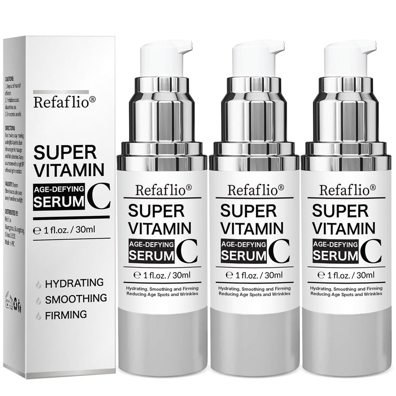 Super Vitamin C Serum for Women over 70, Rapid Anti Aging Cream, Face Lift Cream, Hydrates, Softens, Lifts and Firms, Fights Wrinkles, Advanced Super Serum C 3PCS. (90ml) Orange 1 Fl Oz (Pack of 3)