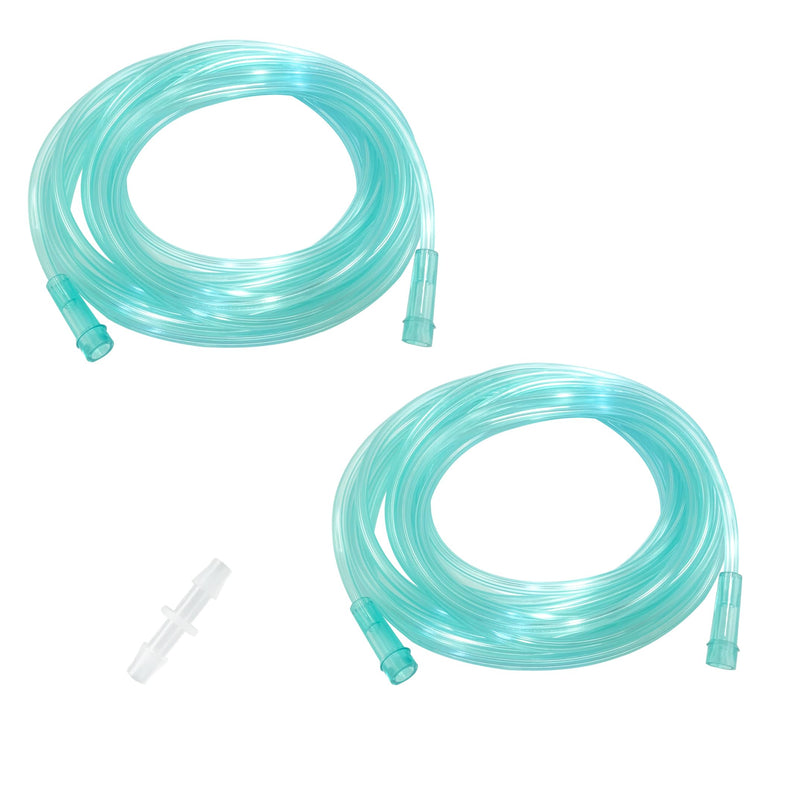 [Australia] - Oxygen Tubing, 16.4 ft, 2 Pack, Green, Crush Resistant with Connectors 