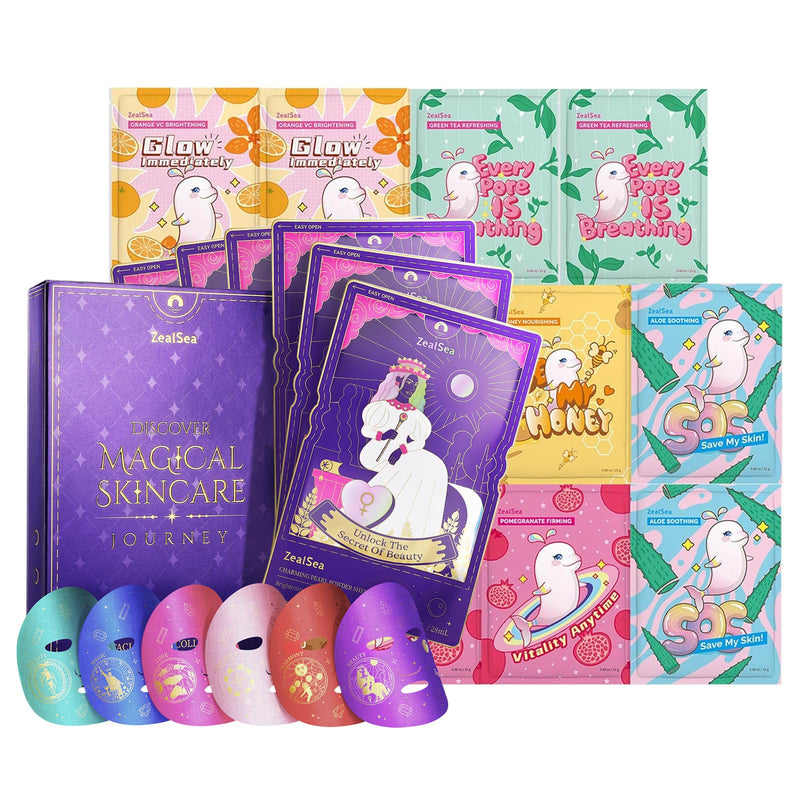 ZealSea Collagen Face Masks and Moisturizing Masks Bundle