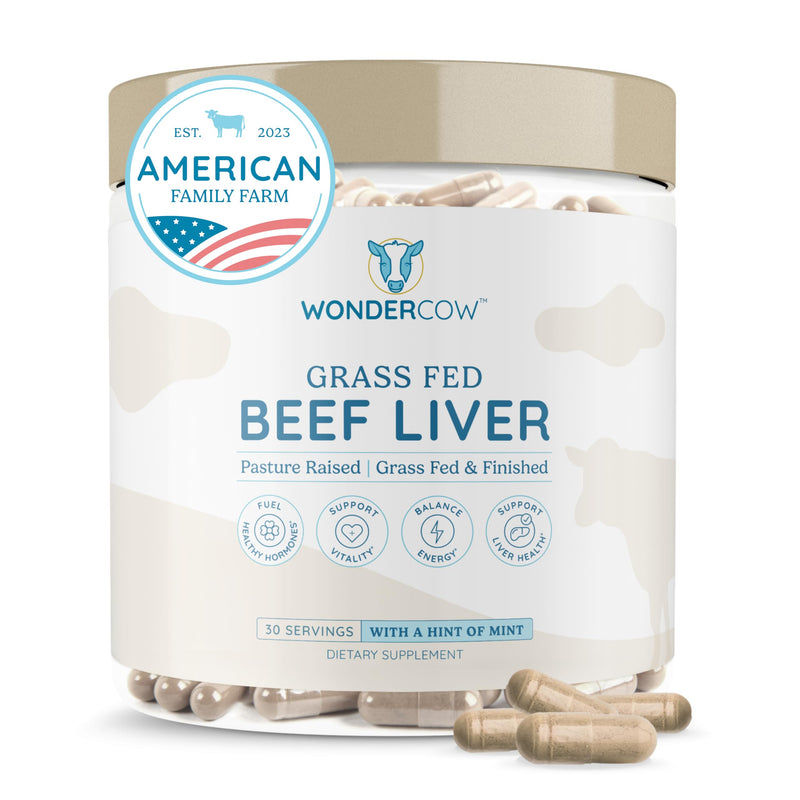 [Australia] - Beef Liver Capsules Grass Fed Supplement - Desiccated & Natural Source of Protein, Iron, Vitamins A & B- Boosts Energy and Immunity | USA Grown, Non-GMO, Gluten Free 