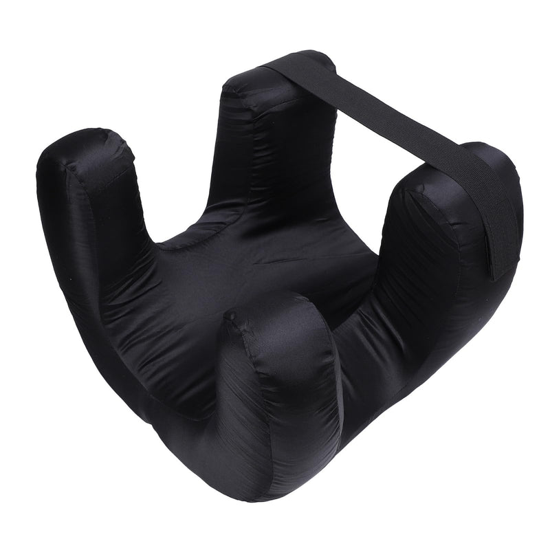 [Australia] - Memory Foam Face Pillow, Ergonomic Design, Silk Fabric Beauty Pillow for Back Sleep Training Pillow, Memory Foam Support, Soft Cushioning, Suitable for Comfortable Sleep (Black) Black 