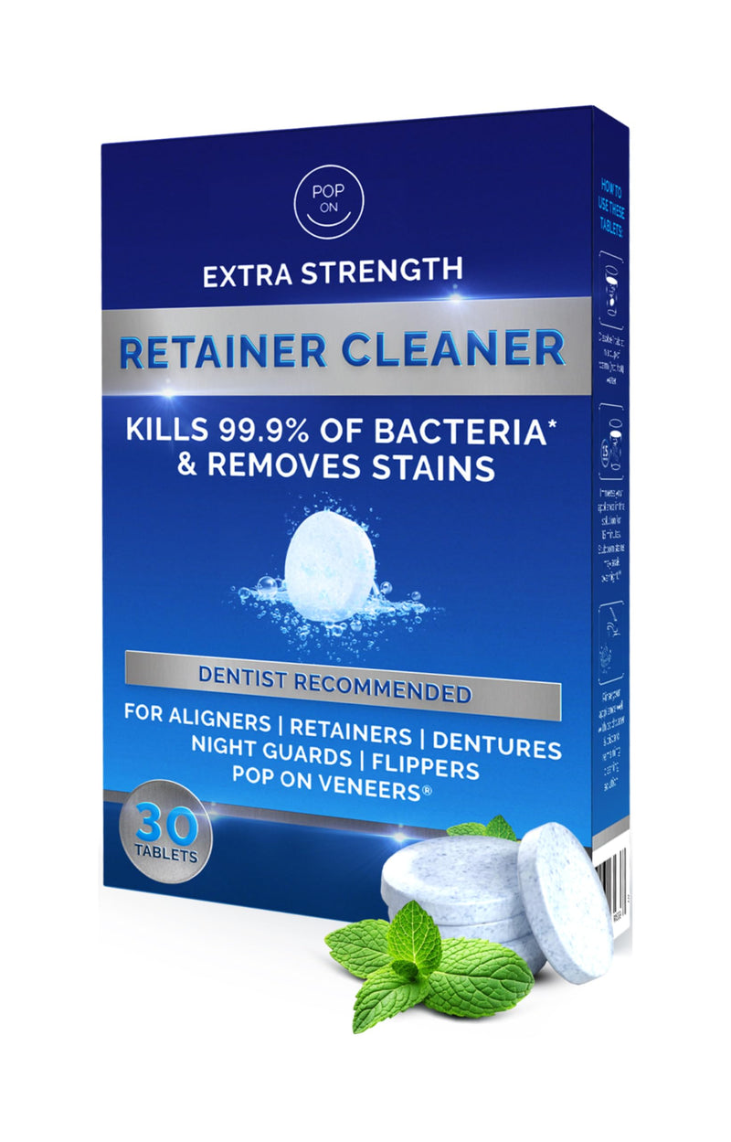 [Australia] - Retainer Cleaner Tablets for Invisalign Approved for Ultrasonic Cleaners - 30 Denture Cleaning Tablet for Aligners, Night Guard, Mouth Guard - Denture Cleaners Tablet 1-Month Supply 30 Count (Pack of 1) 