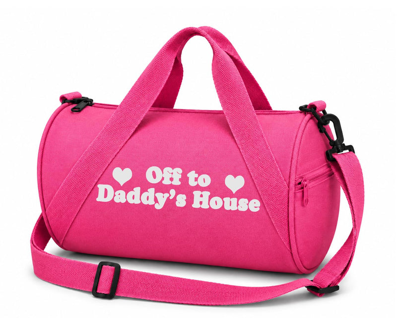 Off To Daddys House DDLG Baby Girl Funny Novelty Storage Duffel Bag Adult Pink