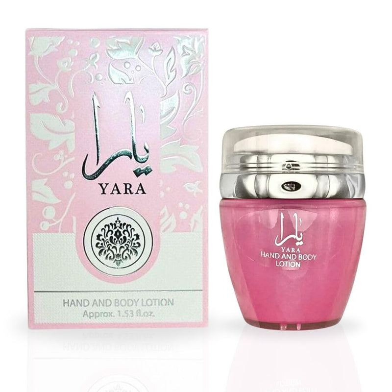 LATTAFA YARA Hand & Body Lotion 45ML (1.53 OZ) | Ultra Moisturizing, Skin-Nourishing, Replenishes Dry Skin, Sweet Fragrance.
