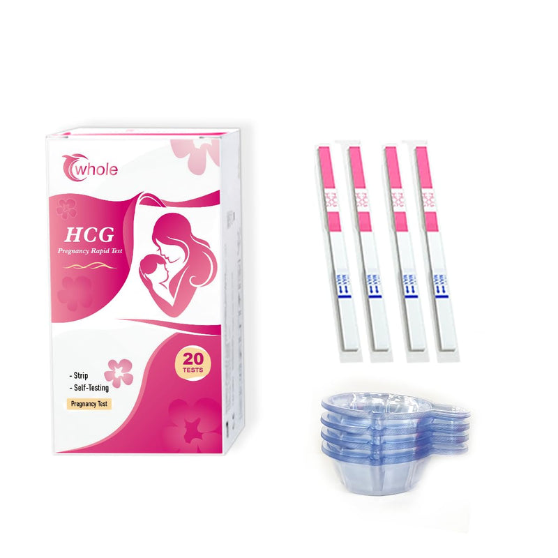 20 Pregnancy Test Strips for Early Detection 10 MIU/ml-Width of 5mm Home Test