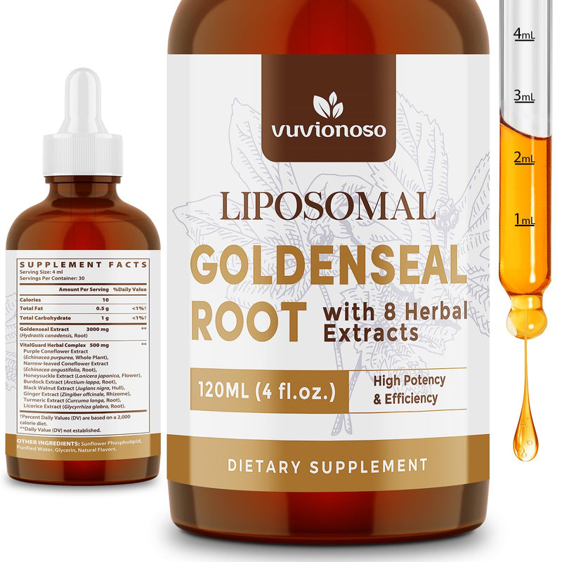 [Australia] - Goldenseal Root Extract 3000mg for Immune and Respiratory Wellness - Fast Absorbing | Sugar-Free | Vegan | 4 Fl Oz 4 Fl Oz (Pack of 1) 