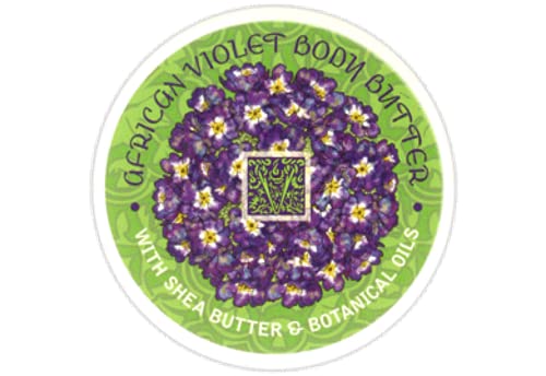 Greenwich Bay Trading Co. Scented Botanic Body Butter - Luxurious Hydration with Shea & Cocoa Butter, Enriched with Vitamin E - 8 Ounce Tub (8 oz., African Violet)
