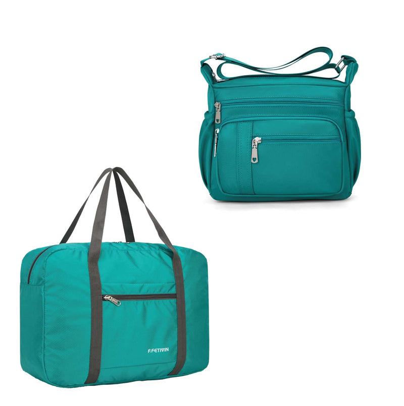 For Spirit Airlines Personal Item Bag Foldable Travel Duffel Bag & Pockets Bag Ladies Crossbody Lightweight Nylon Travel Purses