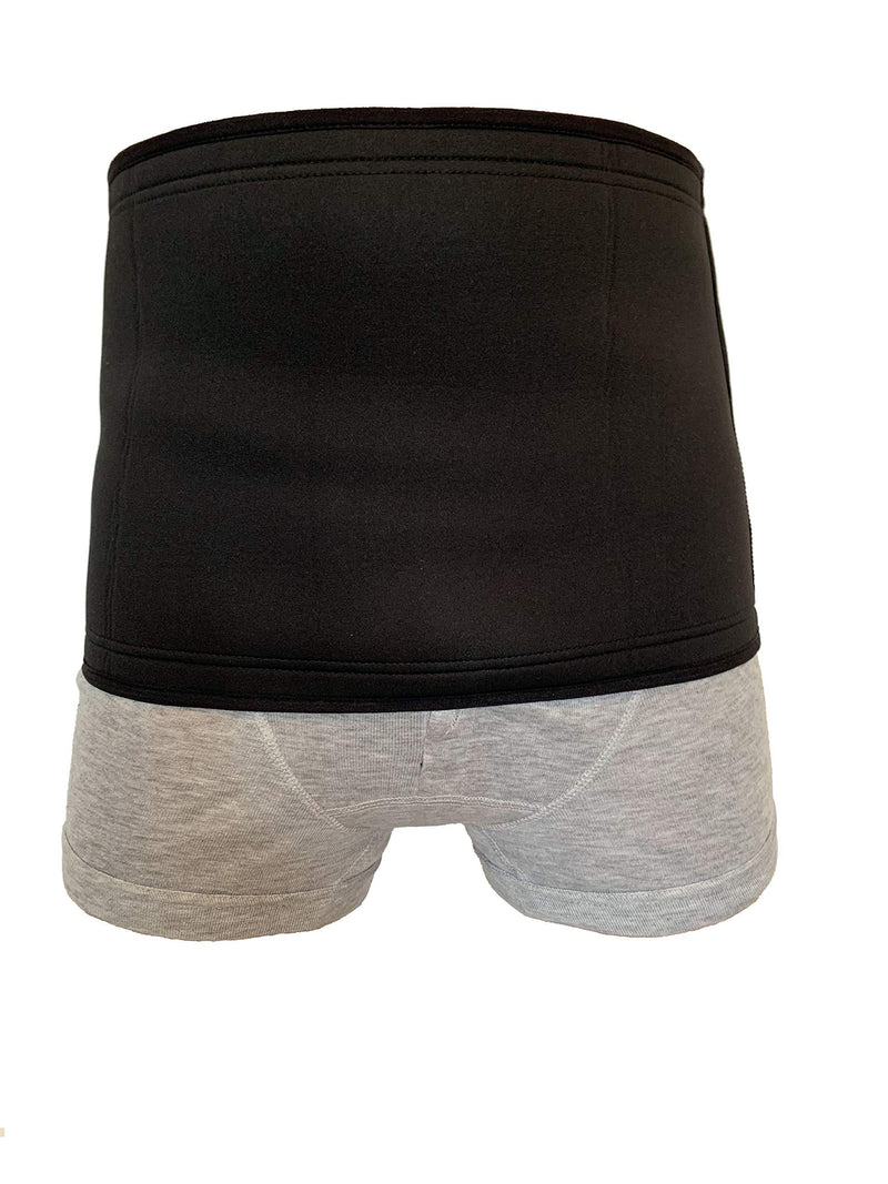 [Australia] - EXTREME outdoor and sporting goods Neoprene Wrap Postpartum Belly Warmer Ostomy Stoma Band Body Shaper Non Slip Silicon Grip Waist Cincher 25cm wide (Size 3 = 36" to 38") Black Size 3 = 36" to 38" 
