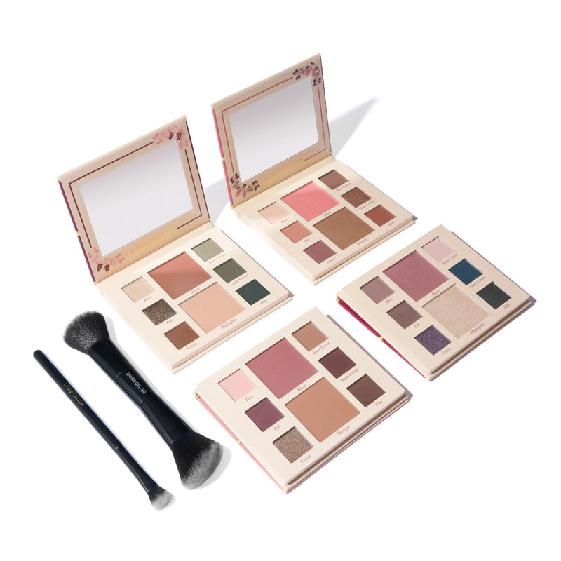 [Australia] - LAURA GELLER NEW YORK The Party Perfect Kit: Party in a Palette Full Face Palette Set and All-Over Eyeshadow Brush and Dual-Ended Blush and Bronzer Brush Set 