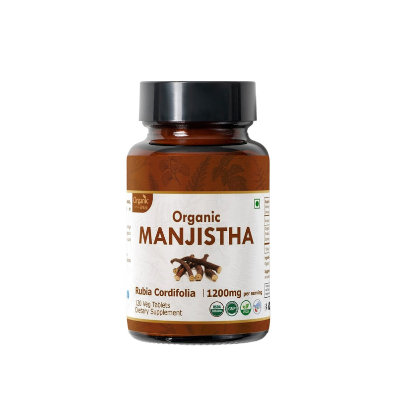 [Australia] - Manjistha 120 Tablets | Rubia Cordifolia (Manjistha) | USDA Organic Certified | Supports Lymphatic Health* | Dietary Supplement - 120tab 1 