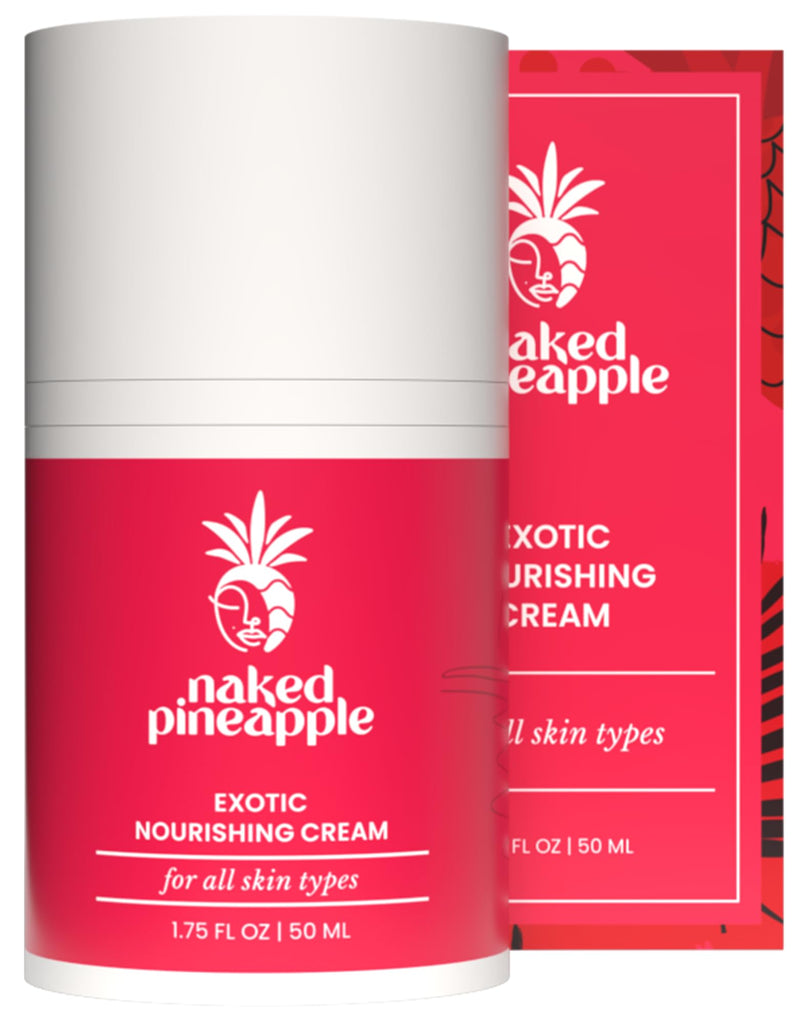 Exotic Nourishing Cream - Face Moisturizer - 2 oz Jar | Contains Pineapple Enzymes and Vitamin C, Deeply Moisturizes Skin, Helps Improve Elasticity and Smooth Skin Texture