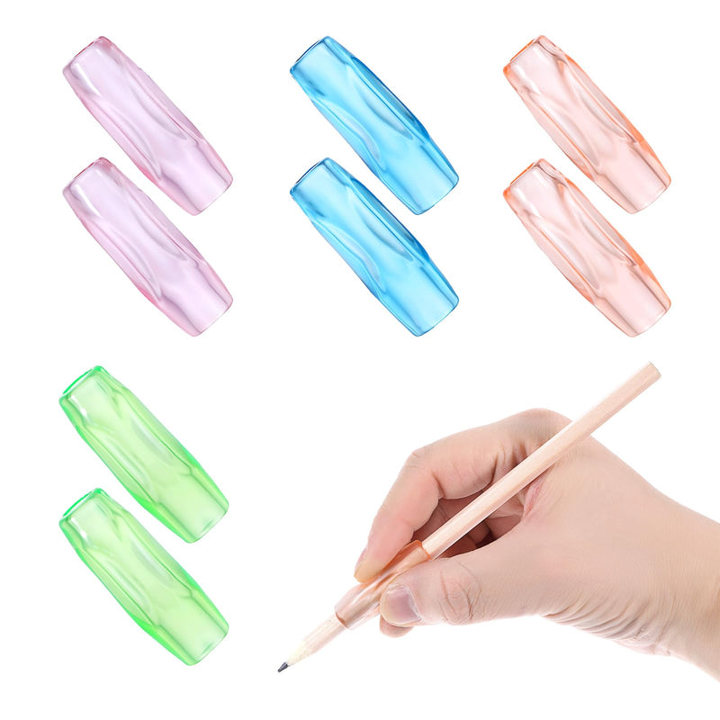 [Australia] - Pencil Grippers for Handwriting, 8PCS Silicone Pencil Grippers Relieving Fingers Fatigue Writing Aid Pencils Holder Comfort Cushion Grip Pencils Gripper Flexable Soft Corrective Finger Tool for Adult 
