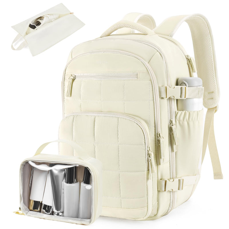 Telena Puffer Makeup Bags with Quilted Travel Backpack