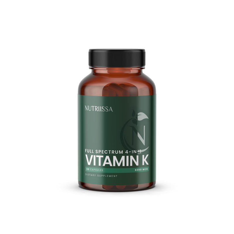 [Australia] - Nutriissa Full-Spectrum Vitamin K 6200 mcg ‚Äì K1, K2 (MK-4, MK-7, MK-9) with Vitamin D3 ‚Äì Bone & Heart Health ‚Äì EPEB Certified for Purity & Potency ‚Äì 60 Capsules 