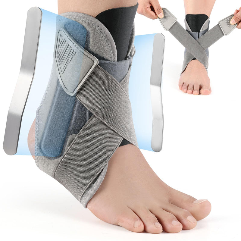Adjustable Ankle Brace for Men & Women – Support for Sprained Ankle, Mild Sprains, Achilles & Sports | Lightweight Ankle Stabilizer for Injury Recovery & Active Lifestyles One Size（Pack of 1）