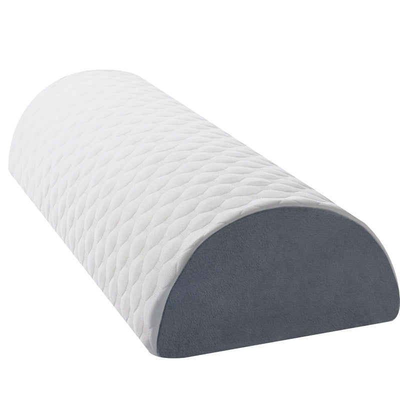[Australia] - Knee Pillow for Back Sleeping Half Moon Bolster Pillow Wedge Pillow for Back Sleepers Under Knee Pillow for Sleeping on Back Leg Pillow for Neck Pain Relief, 18.5" X 8" X 4.5" 18.5"X8"X4.5" 