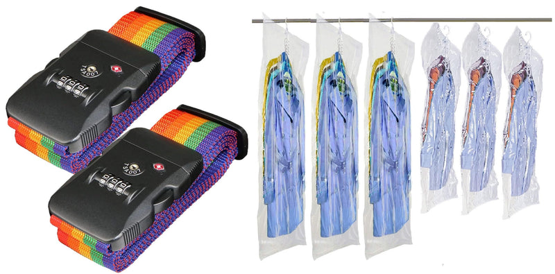 Travel Luggage Straps and Hanging Vacuum Bags