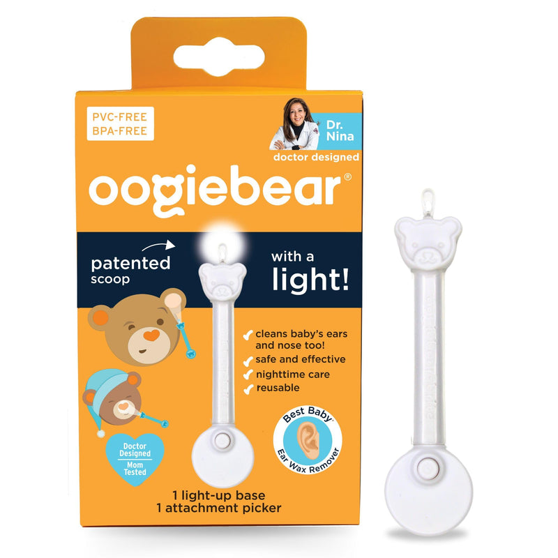 [Australia] - oogiebear Brite - Baby Nose Cleaner and Ear Wax Removal Tool. Baby Gadget with Nighttime LED Light. Safe Snot Booger Picker for Newborns, Infants & Toddlers 
