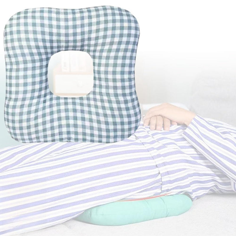 [Australia] - WEEOATAR Anti-Bedsore Cushion Pressure Ulcer Cushion Donut Pillow,Soft,Breathable and Pressure Relief Sciatica Pillow Anti-Decubitus Pad for Seniors,Pregnant and Post-Surgery(Green&White,L) Green&white Large 