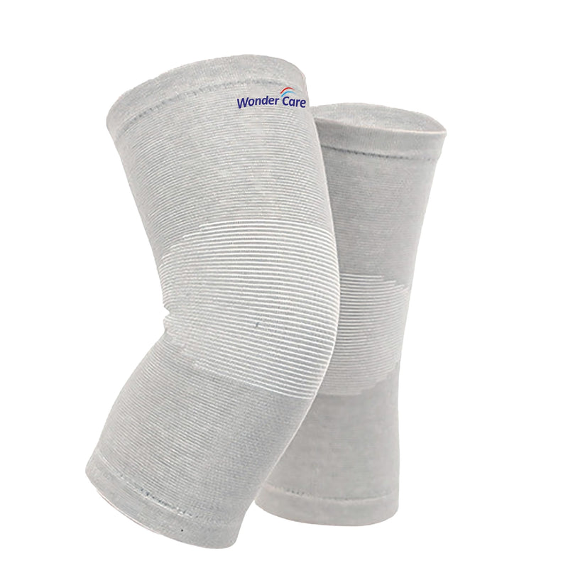 [Australia] - Wonder Care 2-Pack Bamboo Knee Compression Sleeve for Men and Women, Compression Knee Sleeve for Running, Volleyball, Gym Weightlifting Made from Bamboo Yarn, Perfect Knee Brace for Knee Pain and Enhanced Comfort - 1 Pair XX-Large Grey 