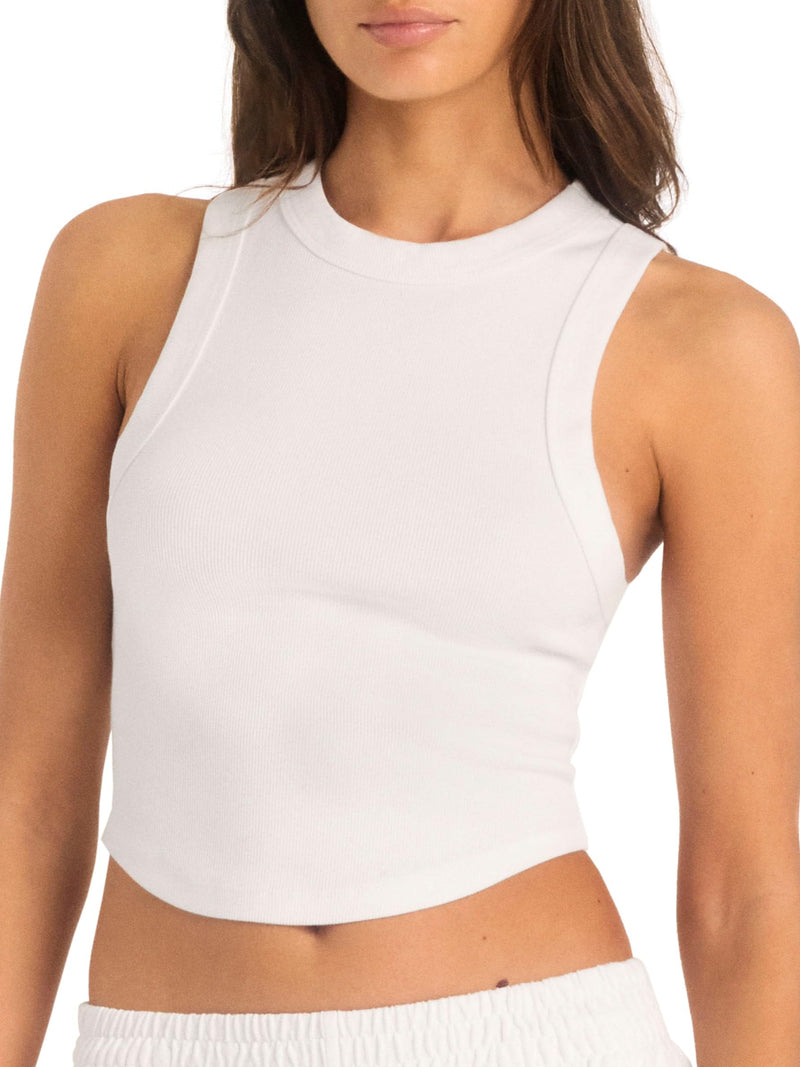 Vitamin A Women's Daybreak Cotton Rib Essential Tank Top X-Small White