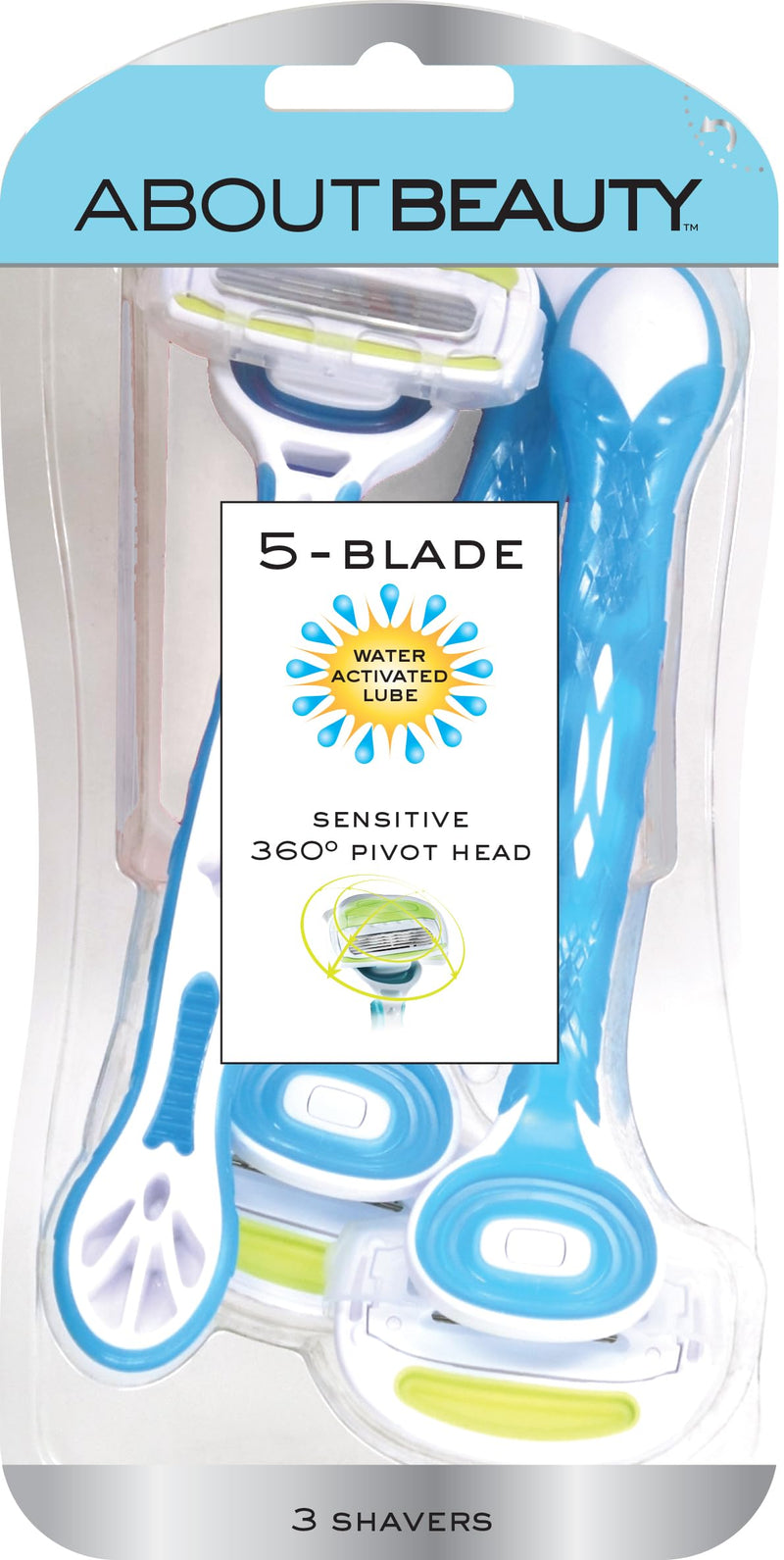[Australia] - 5 Blade Water Activated Disposable Razors, 3 Gentle Beauty Groomers for Hair Removal, Ideal for Shaving and Exfoliating, Japanese Steel Gently Removes Body Hair 