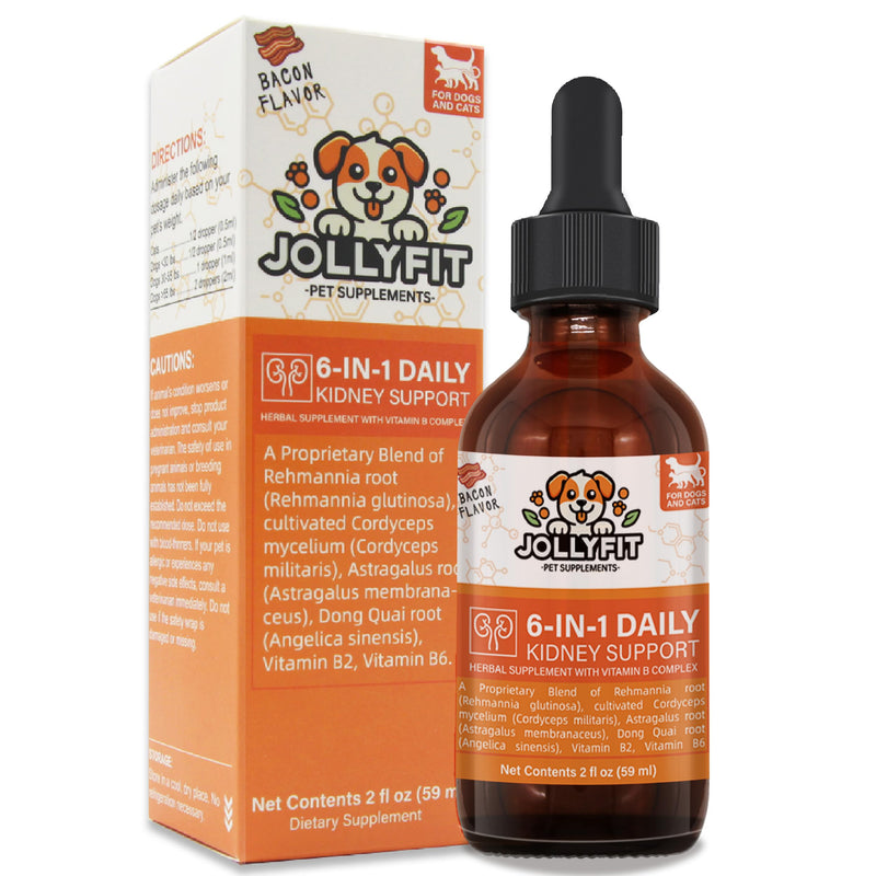 6-in-1 Kidney Support for Dogs & Cats – Promotes Healthy Kidney Function, Energy Levels & Fluid Balance – Veterinarian Formulated Herbal Supplement with Vitamin B2 & B6 – 2 fl oz (59 ml) - PawsPlanet Australia