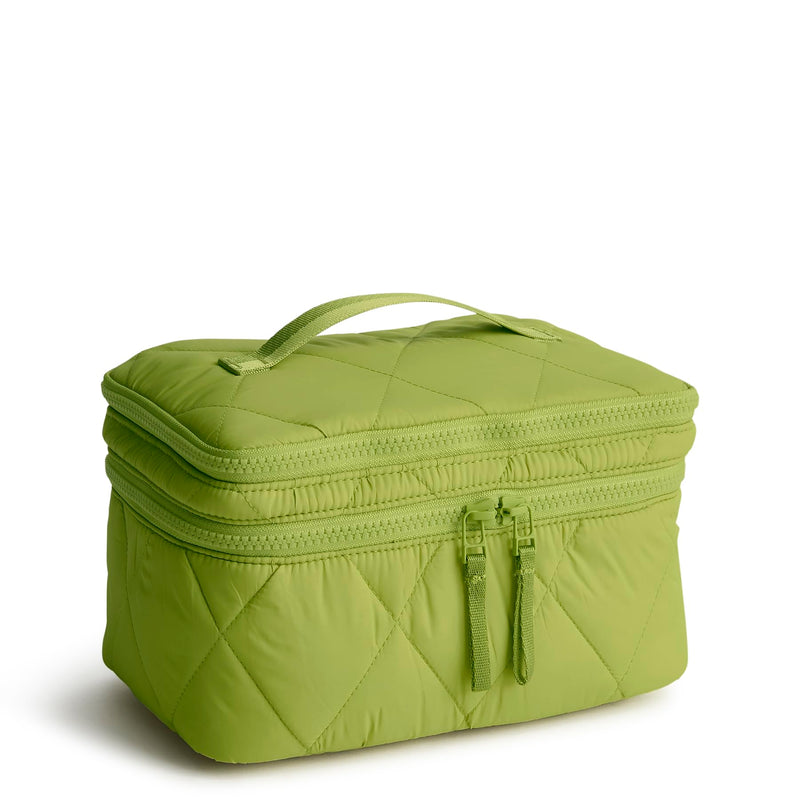 Vera Bradley Women's Featherweight Brush Up Cosmetic Case, Spinach Green, One Size