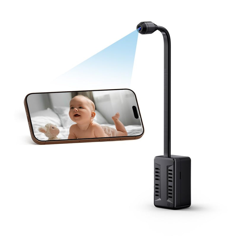 [Australia] - WiFi Baby Monitor Baby Car Camera 1080P HD WiFi Baby Security Camera 2100mA Battery Suitable for Cribs Strollers Indoor B 