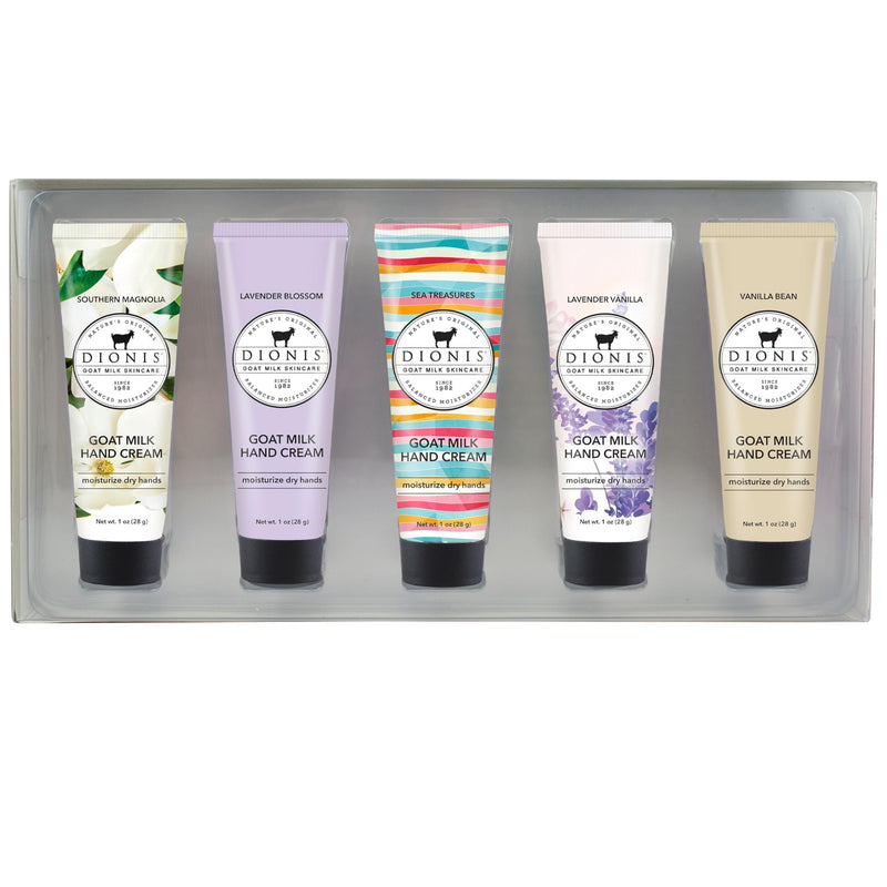 [Australia] - Dionis Goat Milk Skincare Hand Cream Gift Sets - Assorted Scented Travel Size Hand Creams In a Gift Box - Mini Hand Lotion Self Care Gifts, Cruelty Free Lotion For Dry Skin, Inspire Gift Set 2025 Inspire 2025 