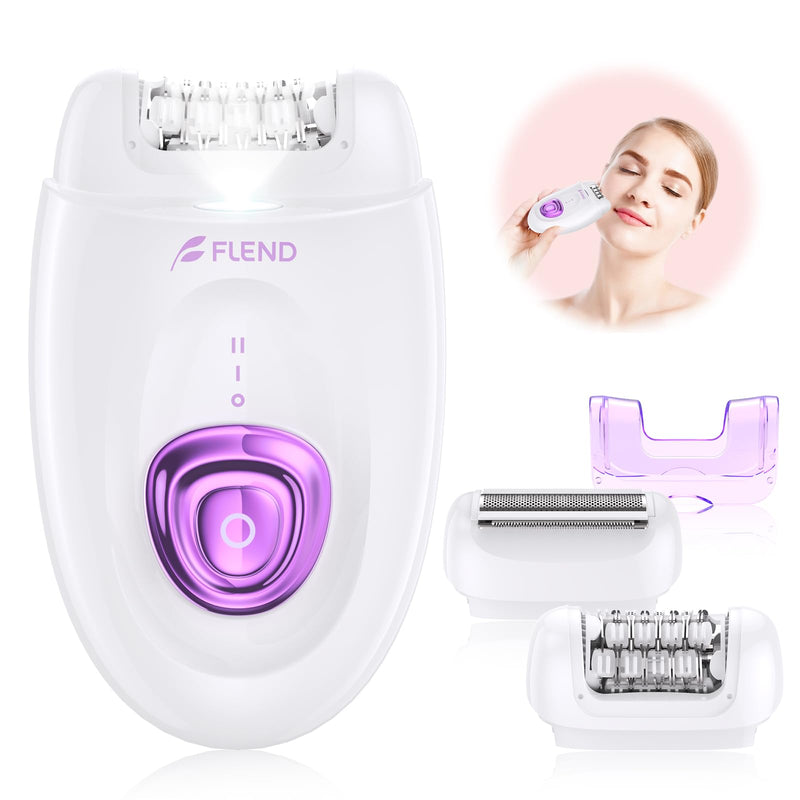 [Australia] - Epilator,Epilators Hair Removal for Women, 2 in 1 Hair Removal Device with LED Light & USB Rechargeable, Electric Shaver for Legs,Underarms,Bikini and Full Body Purple 