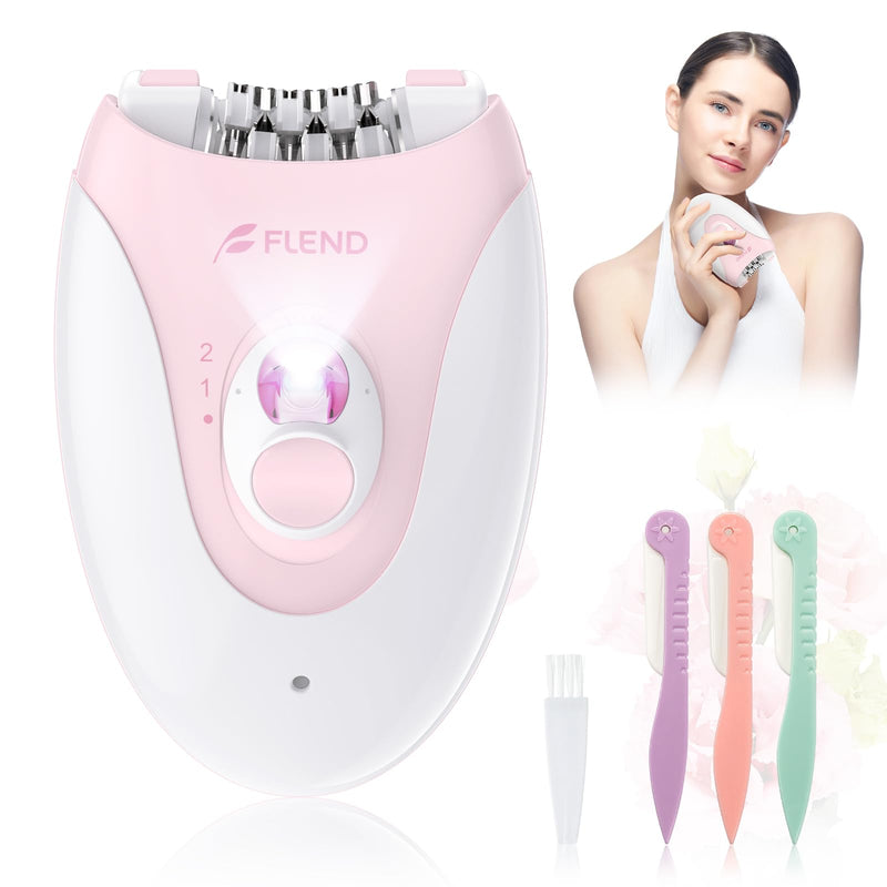 [Australia] - Epilator, Epilators Hair Removal for Women - 2-Speed Epilator with 36 Tweezers & Massage Pad, Rechargeable LED Hair Removal Device for Face/Bikini/Arms/Legs/ Light-pink-04 