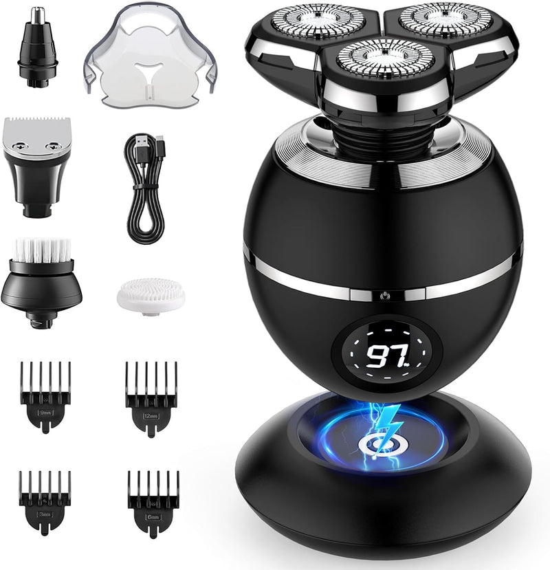 [Australia] - Electric Razor for Men, 2025 Upgrade Electric Shavers for Men, Cordless Rechargeable Shaver for Men, Wet/Dry Mens Shaver Face Shaver, Quick Electric Razor Grooming Kit 