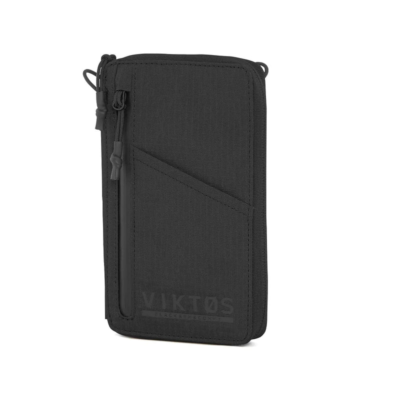 VIKTOS Upscale Travel Wallet | Weather-Resistant Compact, Tactical EDC Storage, Carbon Fiber Chassis, Black, 7.5" H x 4.5" W x 1" D