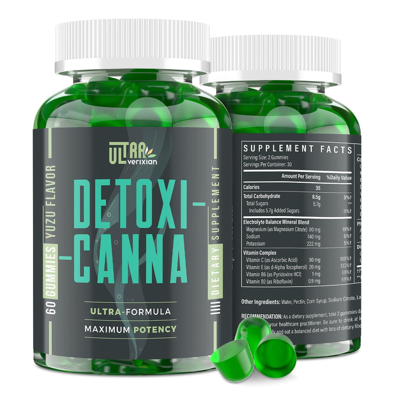Detox Cleanse Gummies - Liver, Gut, Kidney Cleanse Detox & Repair, Rapid & Effective Full Body Cleanse Best for Women and Men with Milk Thistle - Natural Plant-Based Detox Supplement, 60 Gummies 60 Count (Pack of 1)