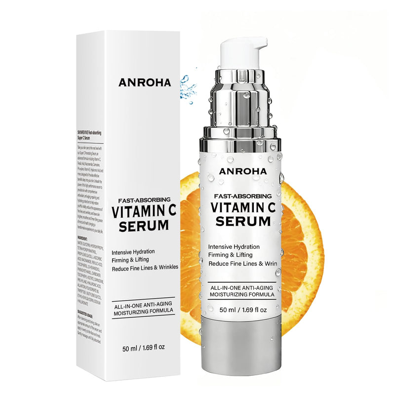 Super Vitamin C Face Serum for Women Over 70, Large Size 1.7 fl oz (50ml) - Fragrance-Free Multi-Tasking Age Defying Hydrating Complex for Mature Sensitive Skin 1.69 Fl Oz (Pack of 1)