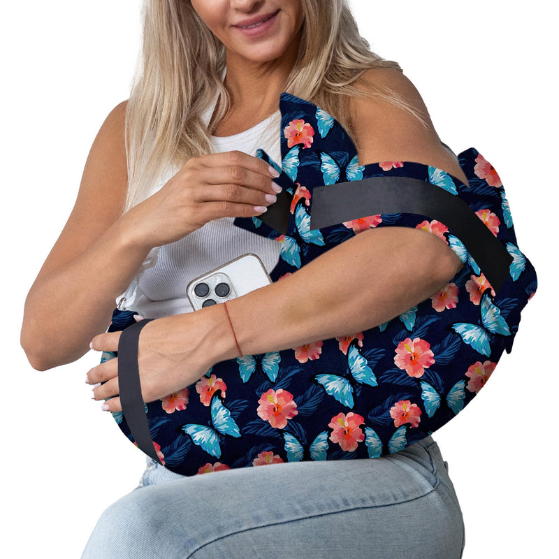 [Australia] - Shoulder Pillow for Pain Relief, Shoulder Surgery Pillow for Sleeping, Rotator Cuff Pillows, Rotator Cuff Surgery Must Haves, Post Shoulders Surgery Must Haves, Shoulders Support, Arm Support Pillows Blue Butterflies 