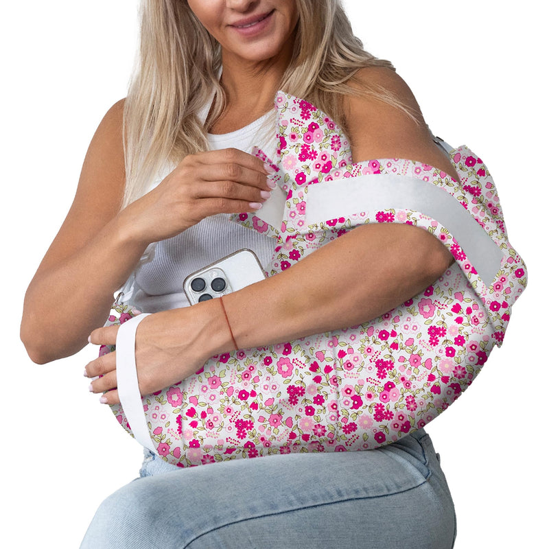 [Australia] - Shoulder Pillow for Pain Relief, Shoulder Surgery Pillow for Sleeping, Rotator Cuff Pillows, Rotator Cuff Surgery Must Haves, Post Shoulders Surgery Must Haves, Shoulders Support, Arm Support Pillows Pink Flowers 