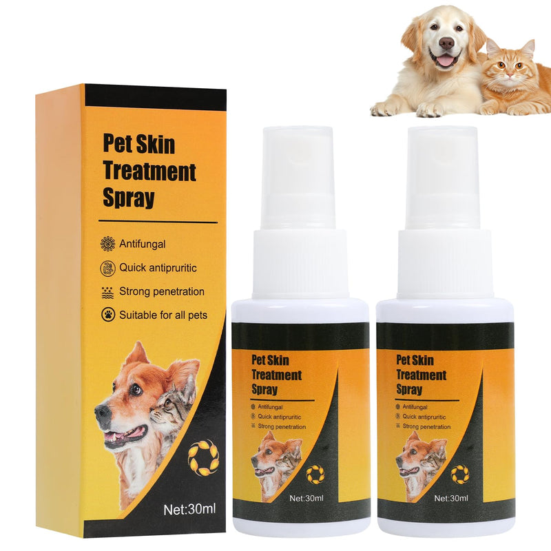 Pet Skin Sprays for Dogs & Cats,Pet Skin Care Spray, Nature Soothing Spray for Clean and Soft Skin, Pet Skin Treatment Spray for All Animals (2Pcs) - PawsPlanet Australia