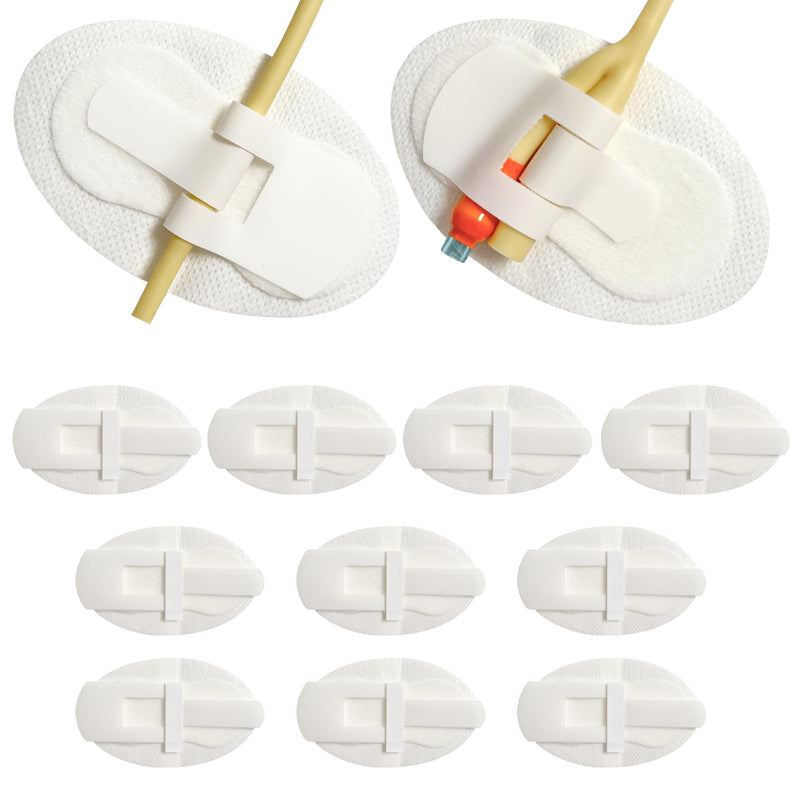 [Australia] - 10 pcs Foley Catheter Stabilization Devices,Self-High Adhesive Catheter Supplies for Single/DoubleTube Holder Catheter Tape Fixation Device Strap Fixing Accessories,Catheter Holder 10Pcs 