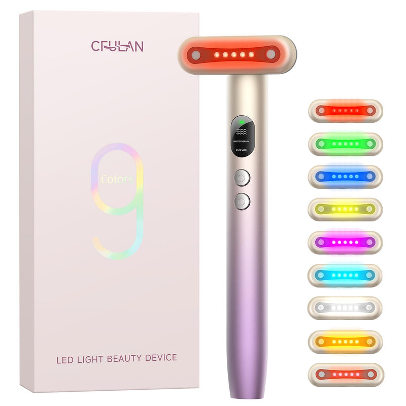 [Australia] - Red-Light-Therapy-for-Face,9 in 1 LED Light Therapy Eye Equipment for Skin Care, Red Light Therapy Face Massager Eye Beauty Skincare Rejuvenation Tool Microcurrent Facial Device Gift for Women at Home 