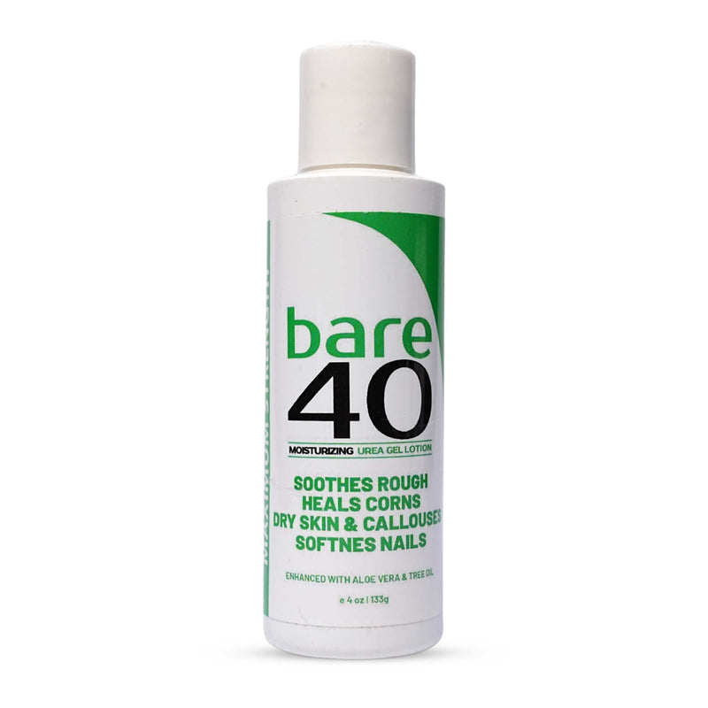 Professional Bare 40 Pro Urea lotion with 40% Urea Cream for feet | Urea Cream for Dry, rough skin, Hydrating & Exfoliating Formula for Dry, Enriched with Tea Tree Oil, Aloe Vera & Jojoba Beads