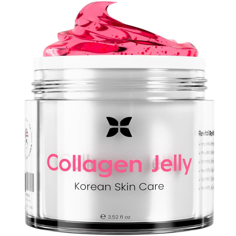 REVO Collagen Jelly – Korean Anti-Aging Plumping Formula with Hydrolyzed Collagen, Niacinamide, Hyaluronic Acid & Vitamin C – Skincare for Glass Glow Skin, Wrinkle Repair & Even Tone (3.52 Fl Oz) 3.52 Fl Oz