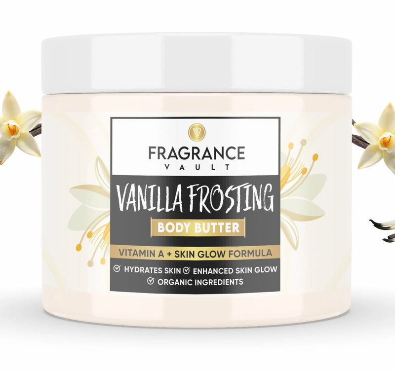 Body Butter Vanilla - Vitamin A for Dry Skin,Skin Repair, & Hydrated Skin - Body Cream Moisturizer, Body Lotion, Vanilla Body Butter - 7 oz.