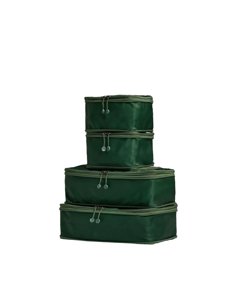 ANTLER - Compression Packing Cubes for Travel, Luggage Organiser for Suitcases or Bags, Travel Accessories, Set of 4, Antler Green
