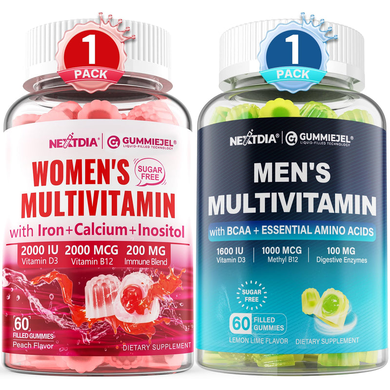 Nextdia Mens Multivitamin Gummies 60 Count + Womens Multivitamin Gummies 60 Count