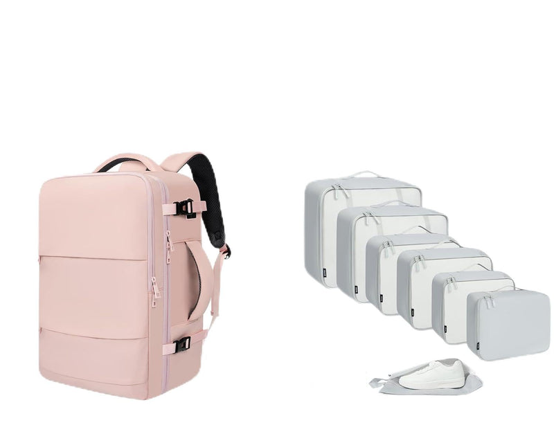 BAGAIL 10 Set Packing Cubes and Travel Laptop Backpack