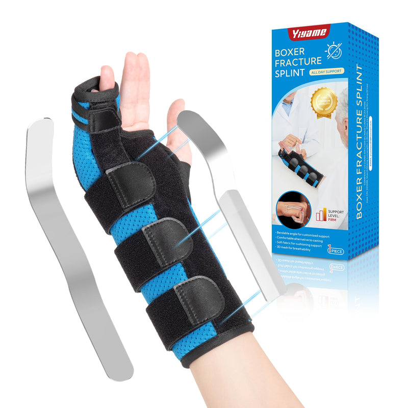 [Australia] - Boxer Fracture Splint, Ulnar Gutter Splint Right Hand, the 4th and 5th Metacarpal Finger Splint Hand Brace, Boxer Orthosis Hand & Wrist Brace for Women & Men, Right, M 